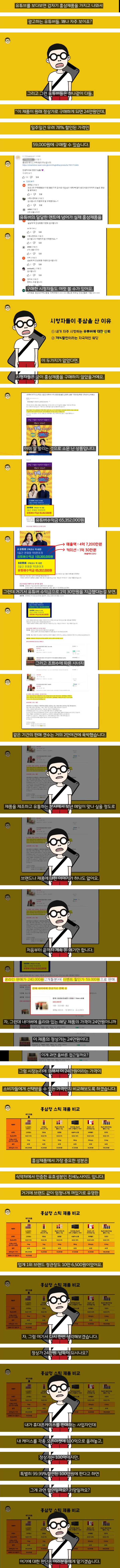 대형 유튜버들의 뜬금 홍삼 광고